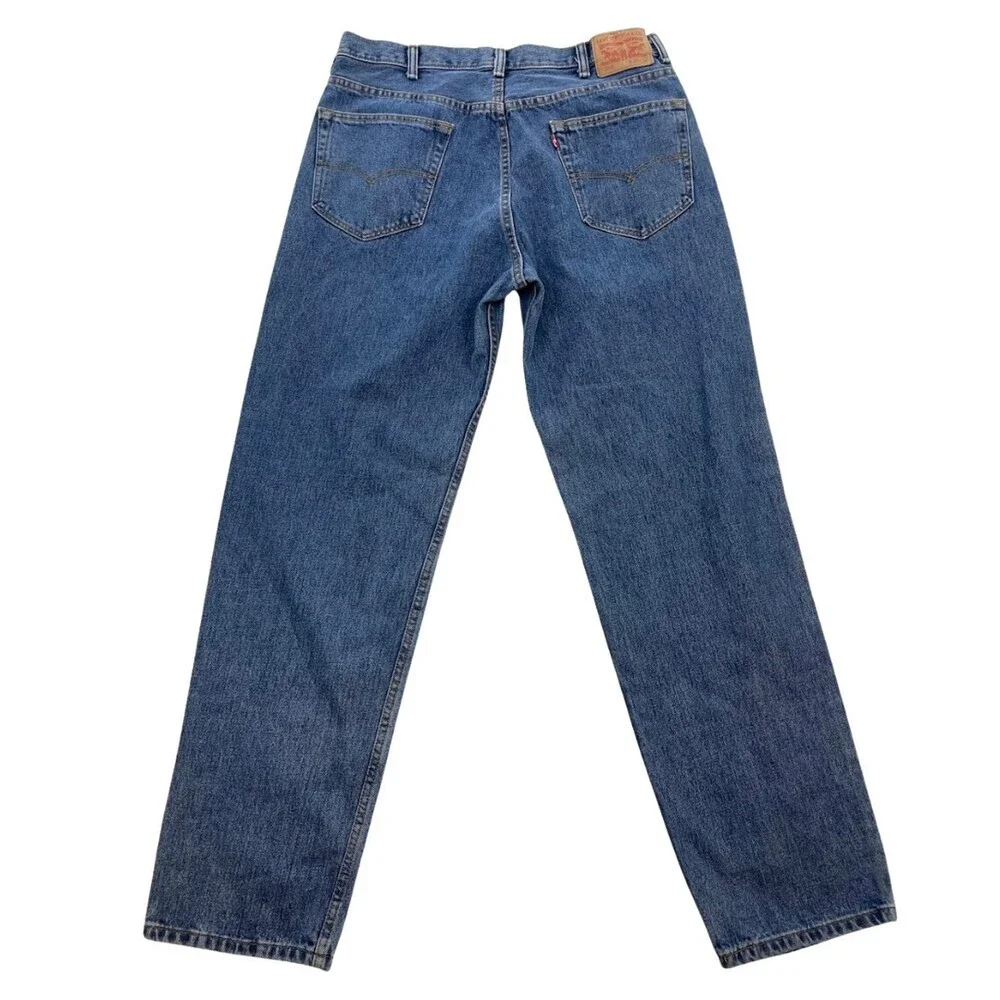 Levis 550 Retro Men's Blue Relaxed Fit Denim Pants 100% Cotton 38x34